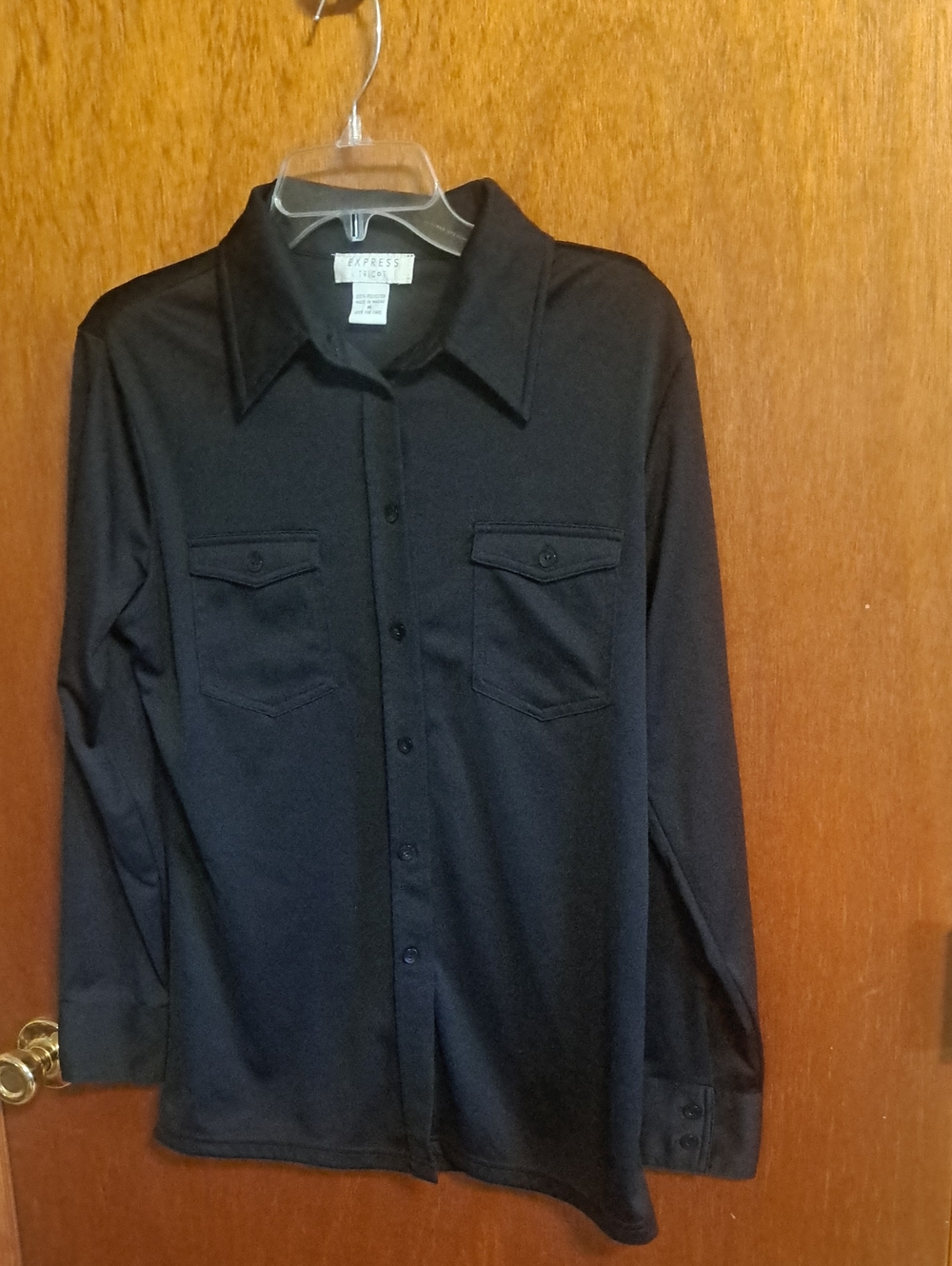 Women's Express Tricot Button Down Top Size Medium
